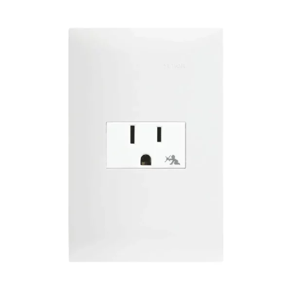 Placa armada con contacto 2P+T Blanco Serie 25 Simon