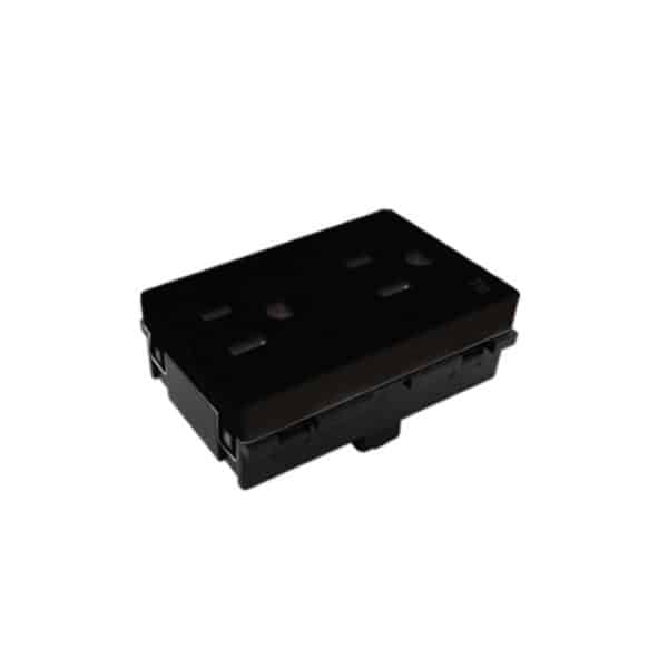 Receptaculo dúplex 2P+T 15A 127VCA Negro Royer